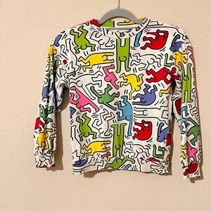 H&M & Keith Haring Black and Yellow Graphic Shirt